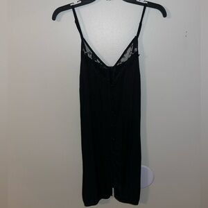 Don't Ask Why American Eagle Outfitters Black Lace Slip One Size Fits All